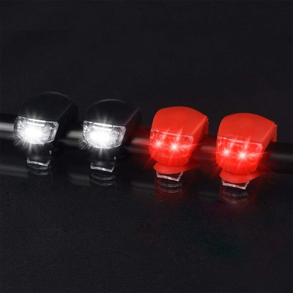 Bicycle Light Front and Rear Silicone LED Bike Light Set - Bike Headlight and Ta - Picture 2 of 7